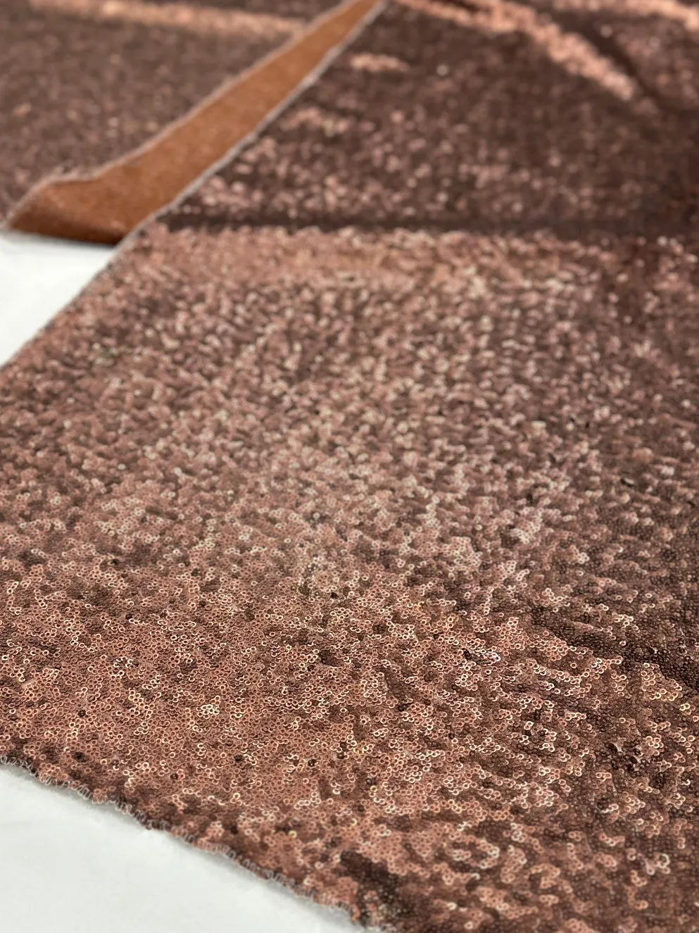 Glitz Sequins Table Linen in Cognac
