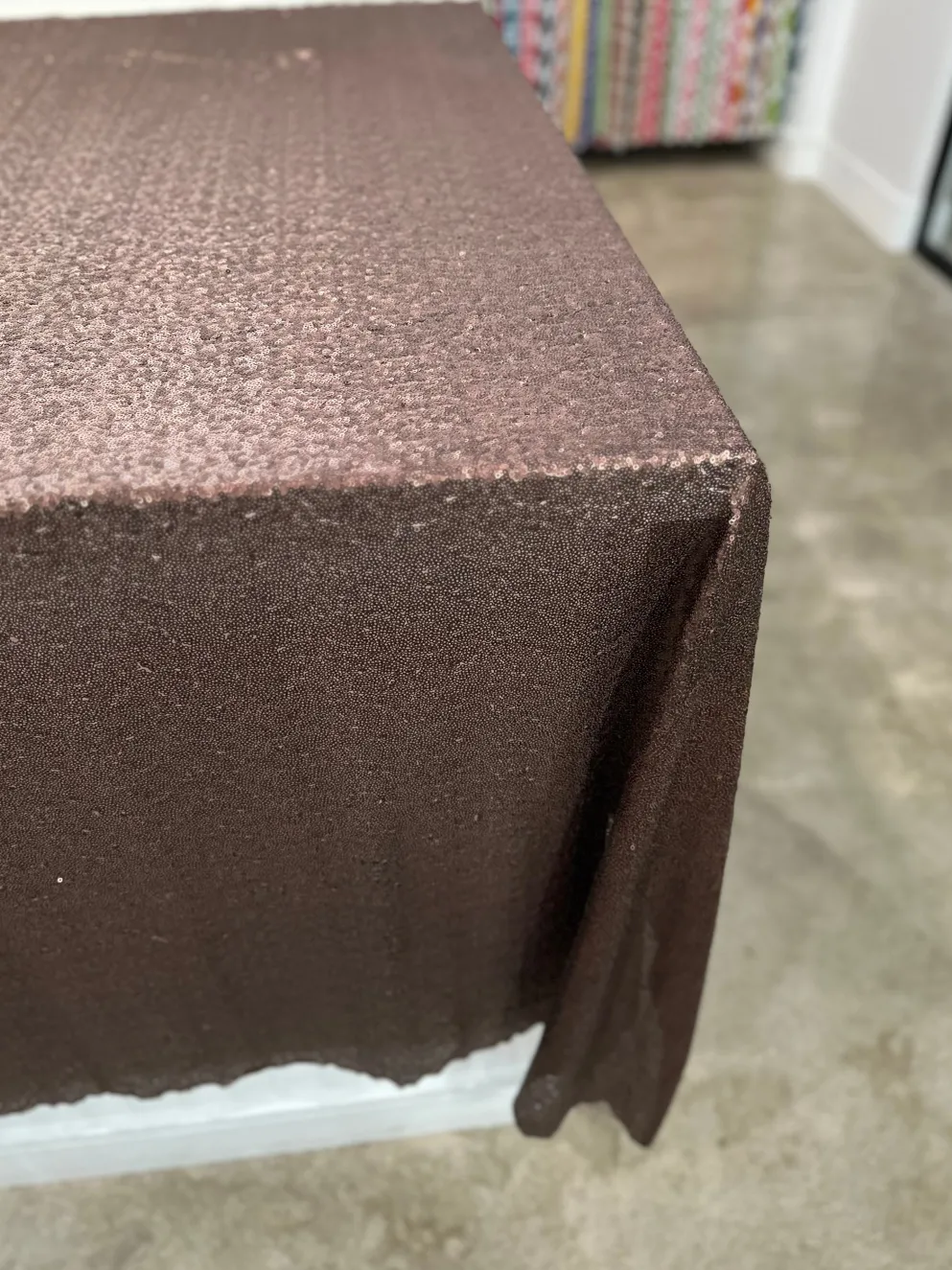 Glitz Sequins Table Linen in Cognac