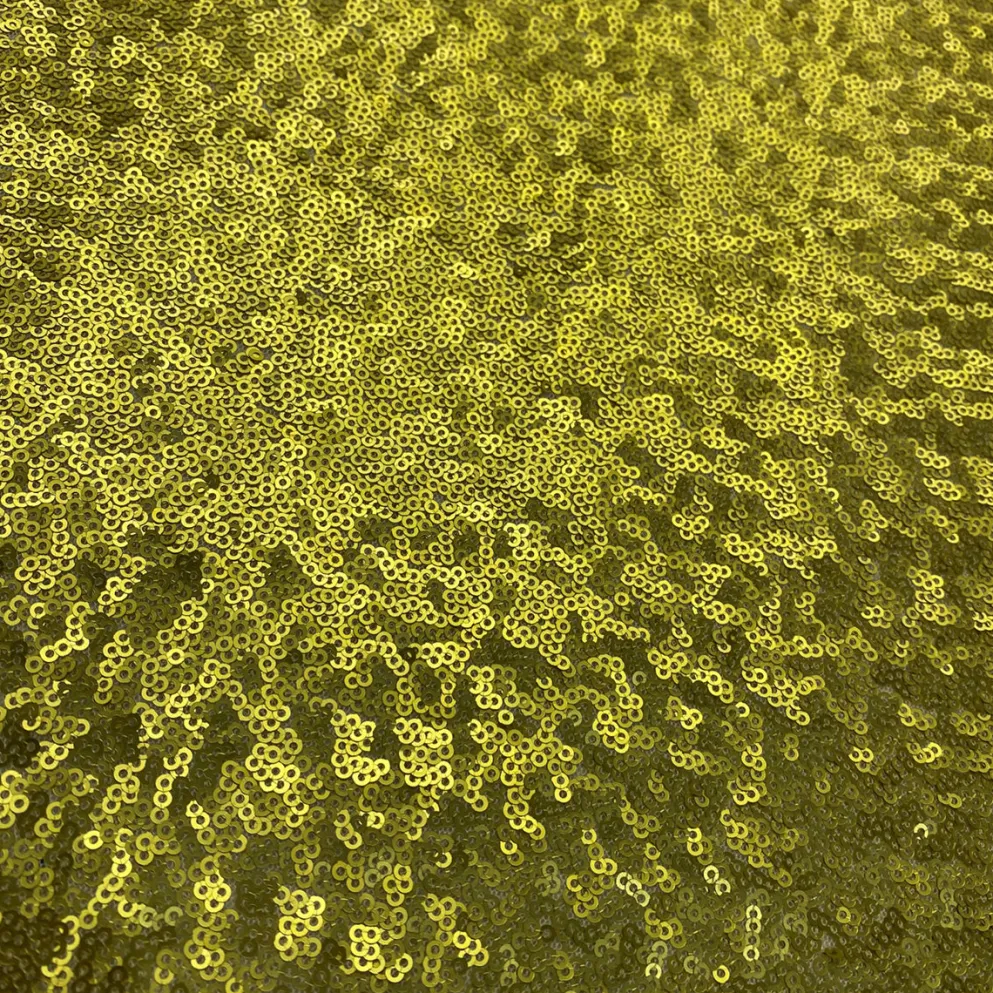 Glitz Sequins Table Linen in Chartreuse