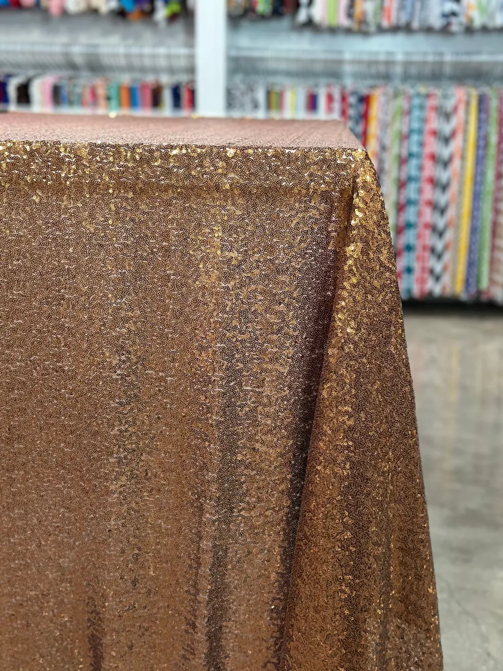Glitz Sequins Table Linen in Copper