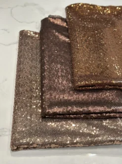 Glitz Sequins Table Linen in Dusty Rose