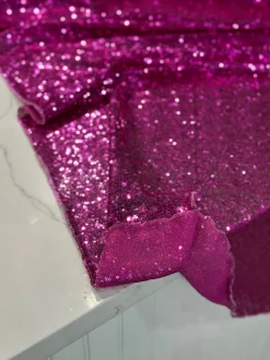 Glitz Sequins Table Linen in Fuchsia