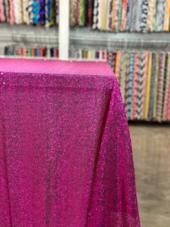 Glitz Sequins Table Linen in Fuchsia
