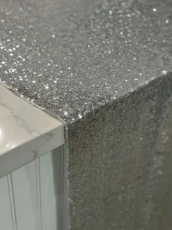 Glitz Sequins Table Linen in Silver