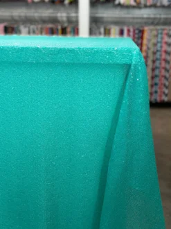 Glitz Sequins Table Linen in Teal Green