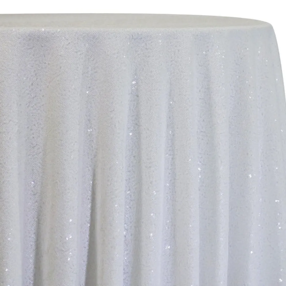 Glitz Sequins Table Linen in White
