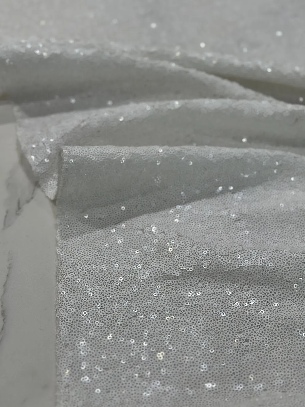 Glitz Sequins Table Linen in White