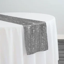 Glitz Sequins Table Runner in Silver