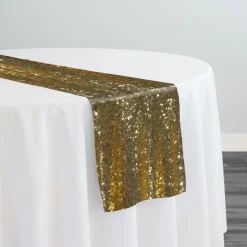 Glitz Sequins Table Runner in Gold 24K