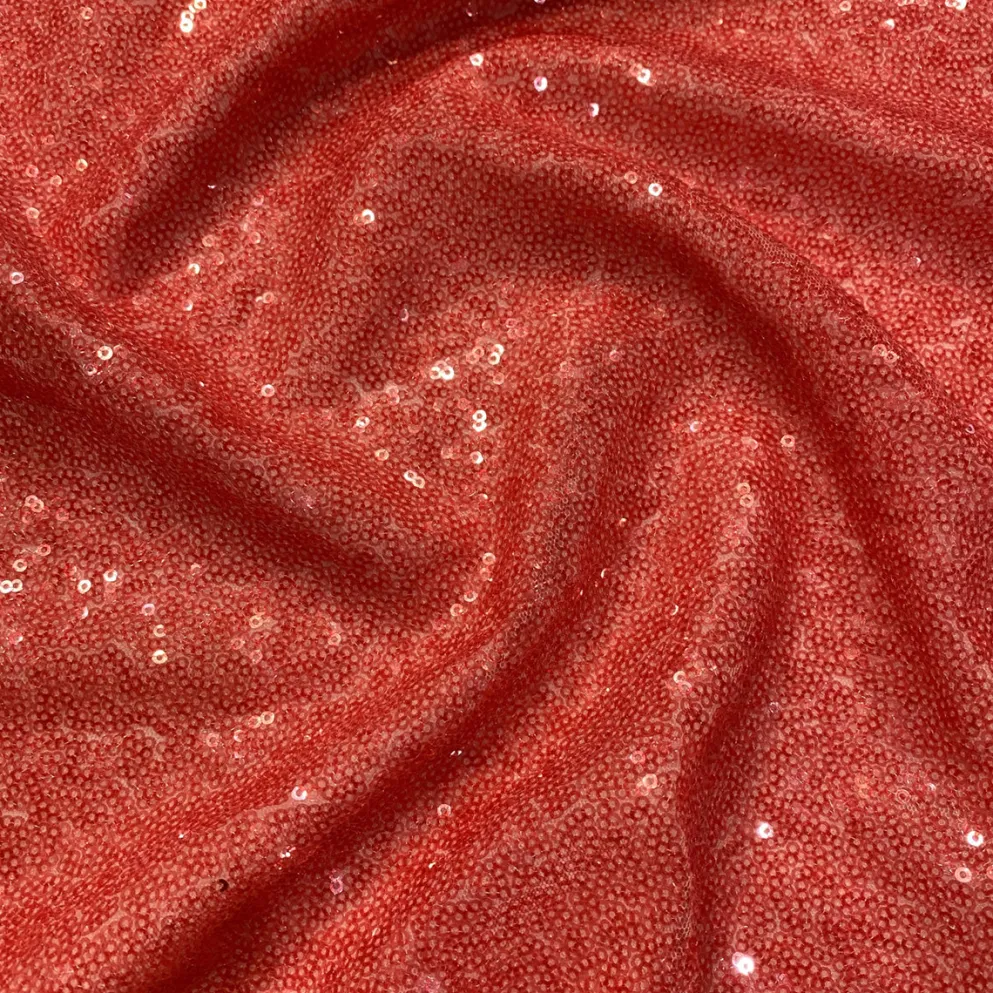 Glitz Sequins Table Runner in Coral