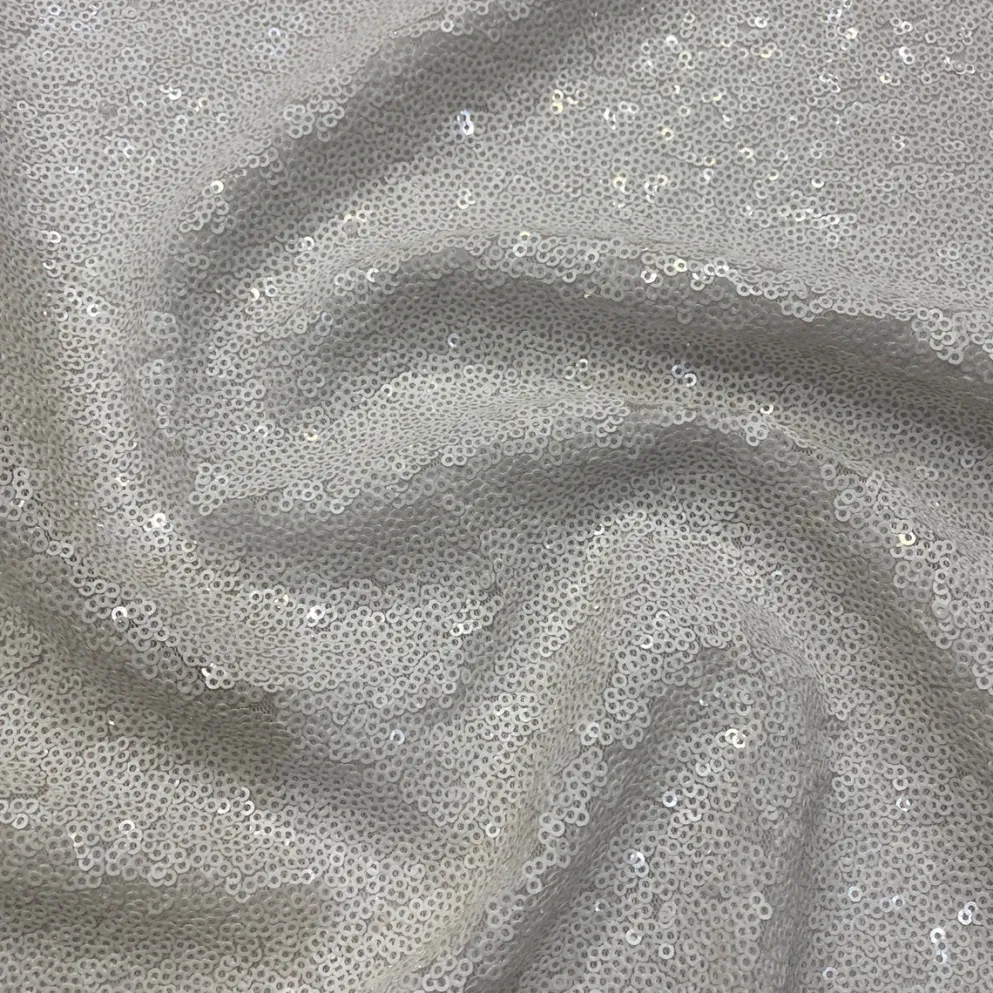 Glitz Sequins Table Runner in White