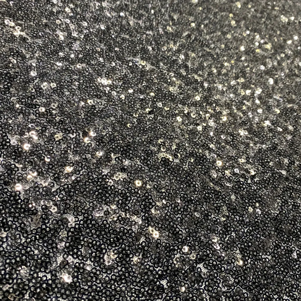 Glitz Sequins Table Runner in Black