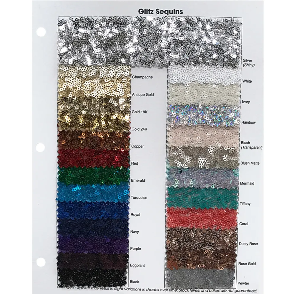 Glitz Sequins (w/ Poly Lining) Table Napkin in Gold 24K
