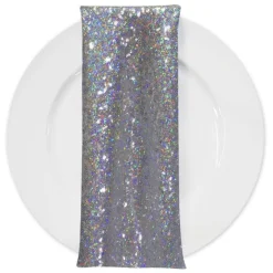 Glitz Sequins (w/ Poly Lining) Table Napkin in Rainbow