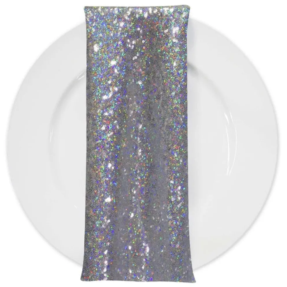 Glitz Sequins (w/ Poly Lining) Table Napkin in Rainbow