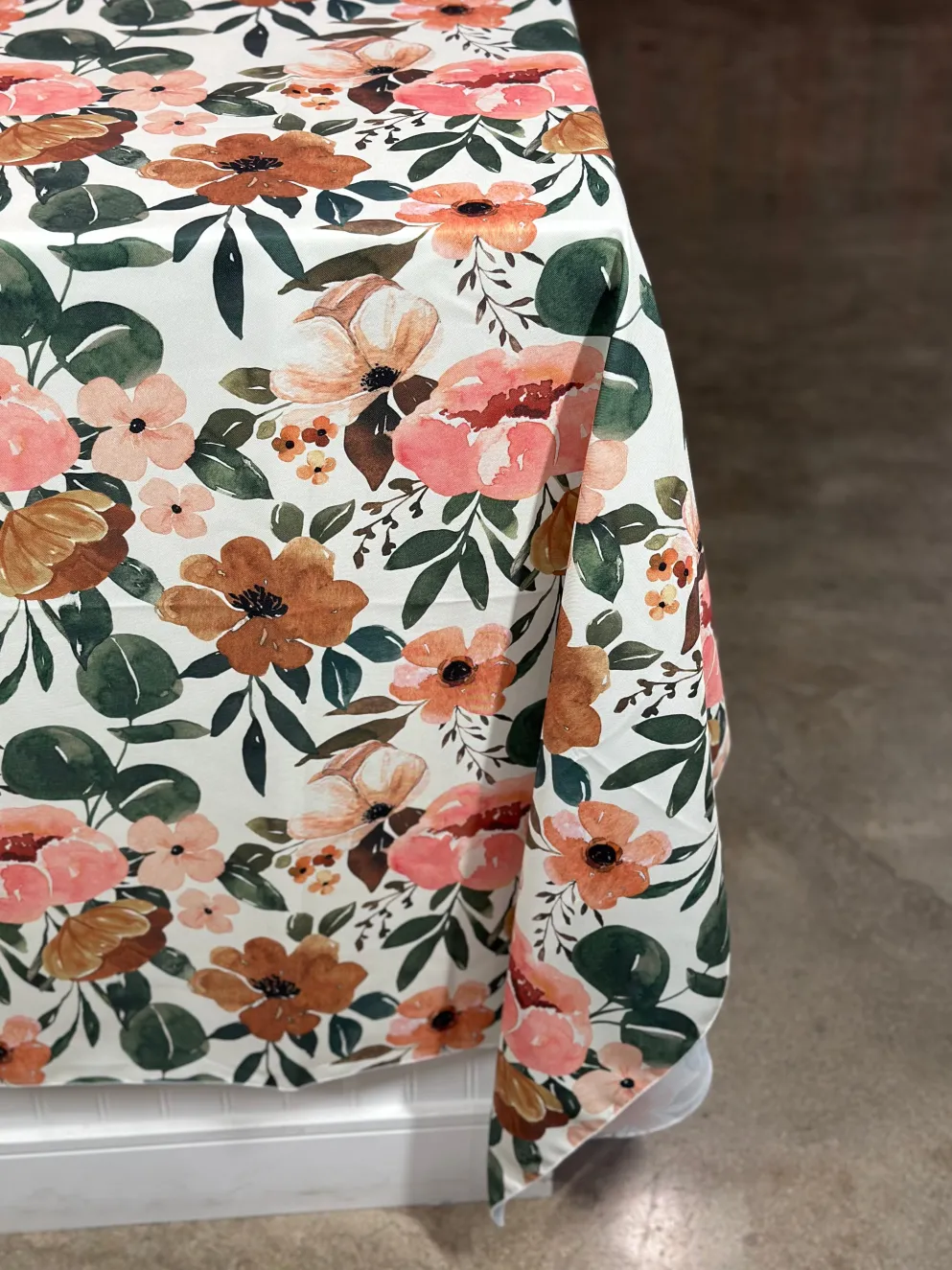 Gold Bloom (Poly Print) Table Linen