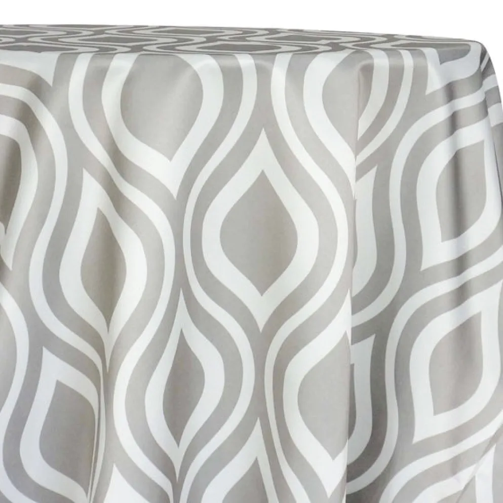 Groovy Print (Lamour) Table Linen in Silver