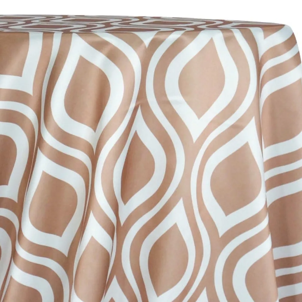 Groovy Print (Lamour) Table Linen in Taupe