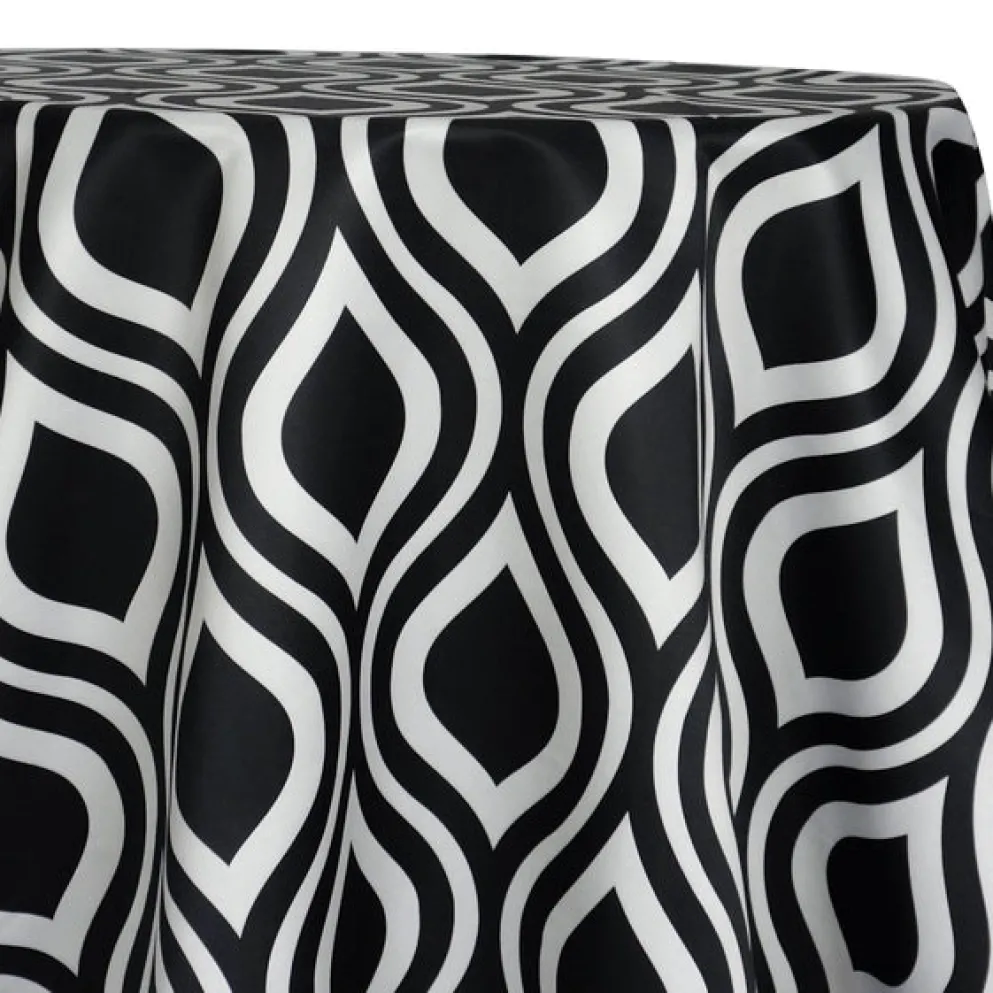 Groovy Print (Lamour) Table Linen in Black