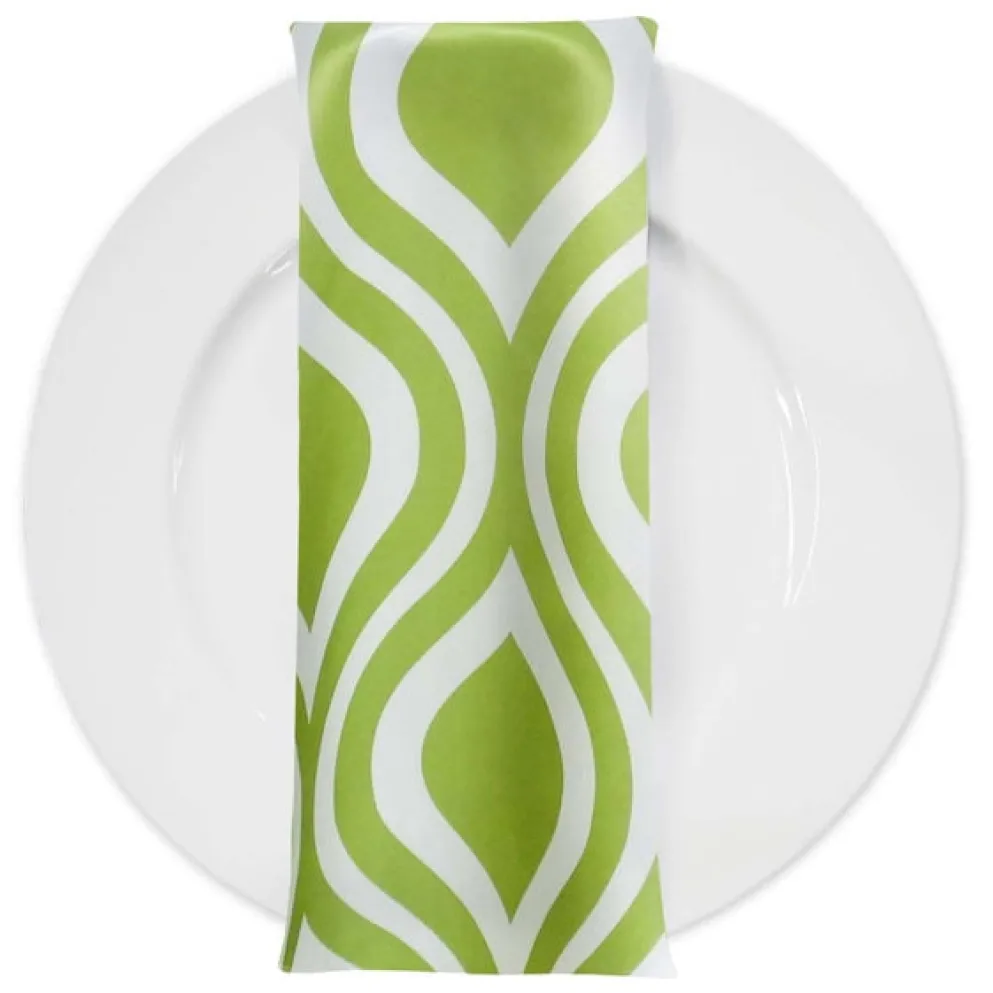Groovy Print (Lamour) Table Napkin in Avocado