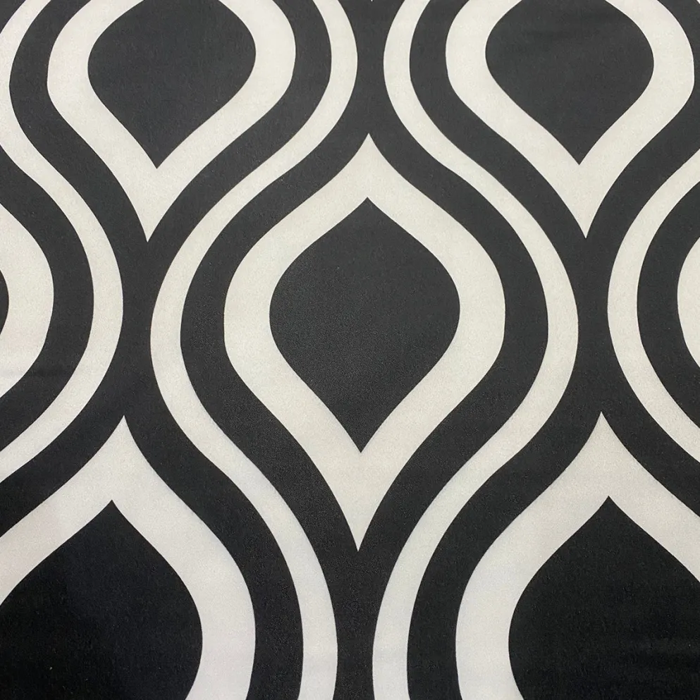 Groovy Print (Lamour) Table Runner in Black