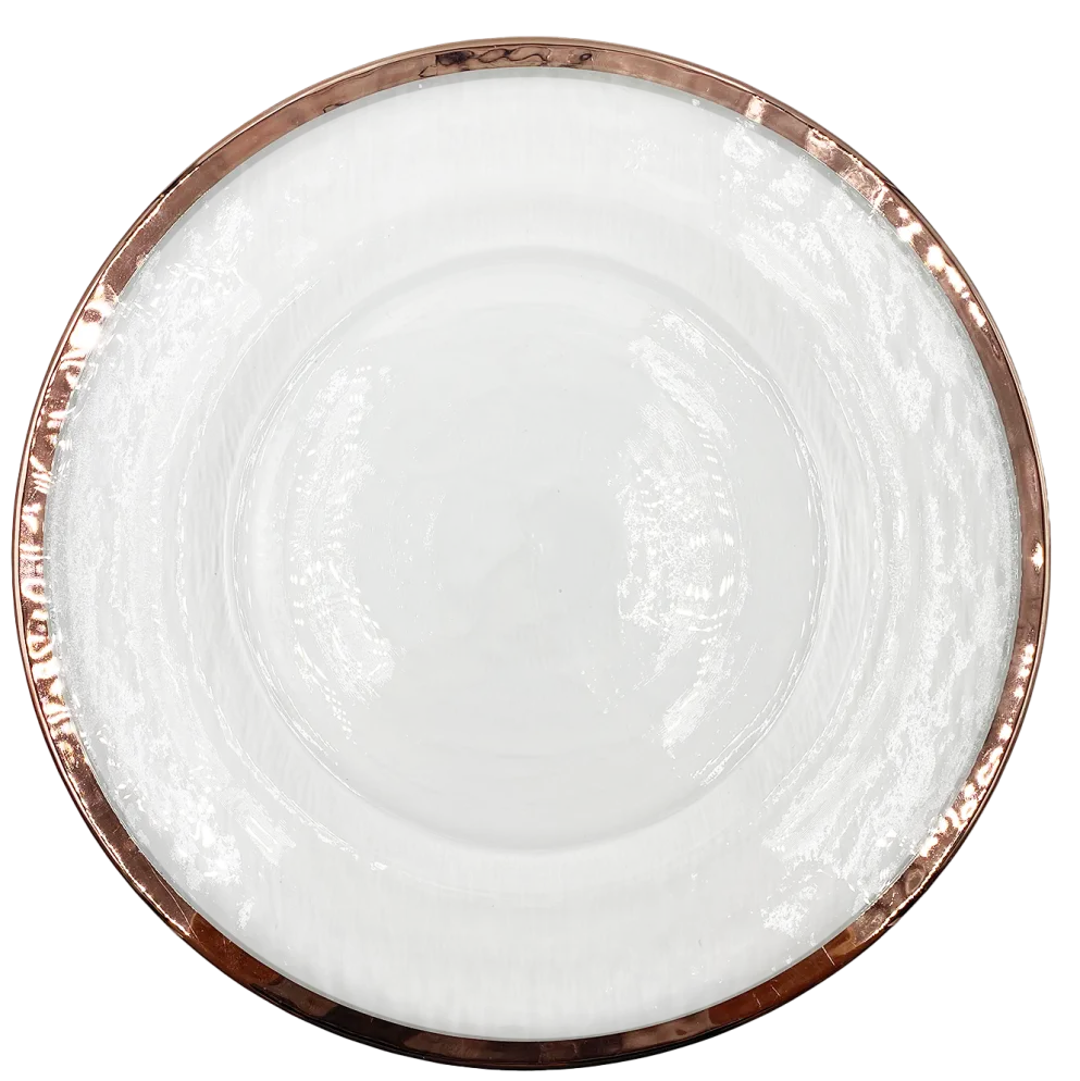 Halo - Glass Charger Plate in Rose Gold (Item # 0212)