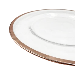 Halo - Glass Charger Plate in Rose Gold (Item # 0212)