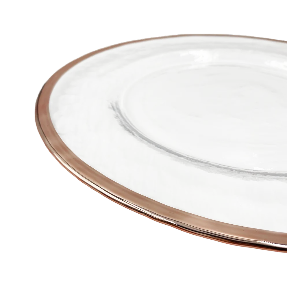 Halo - Glass Charger Plate in Rose Gold (Item # 0212)