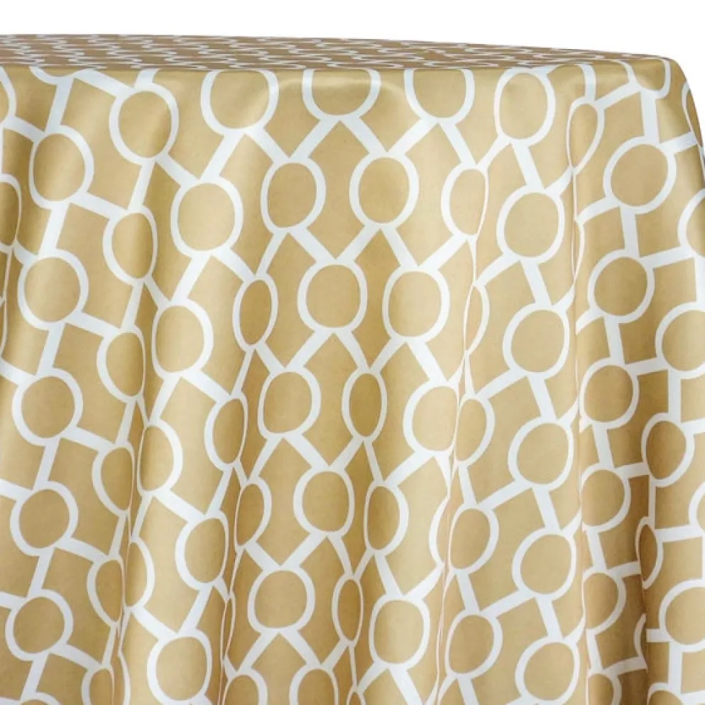 Halo Print (Lamour) Table Linen in Khaki