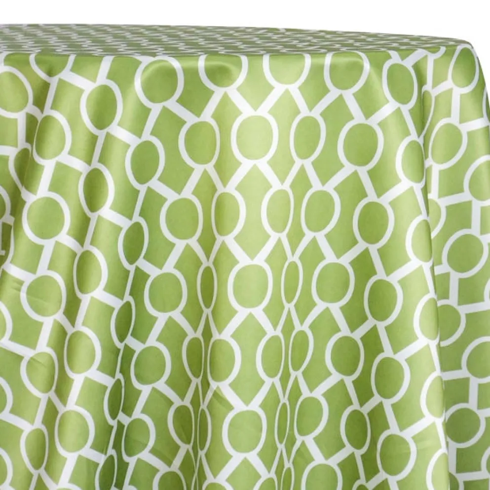 Halo Print (Lamour) Table Linen in Avocado