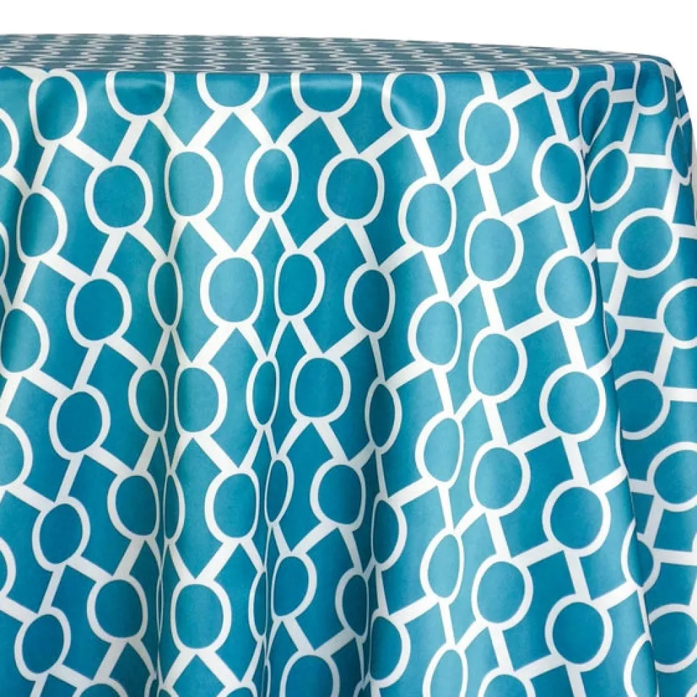 Halo Print (Lamour) Table Linen in Jade