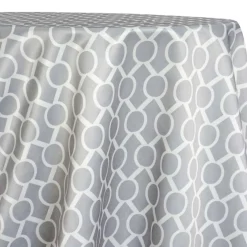 Halo Print (Lamour) Table Linen in Silver