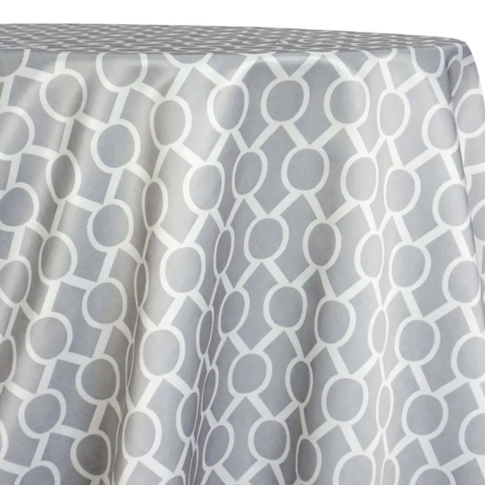 Halo Print (Lamour) Table Linen in Silver