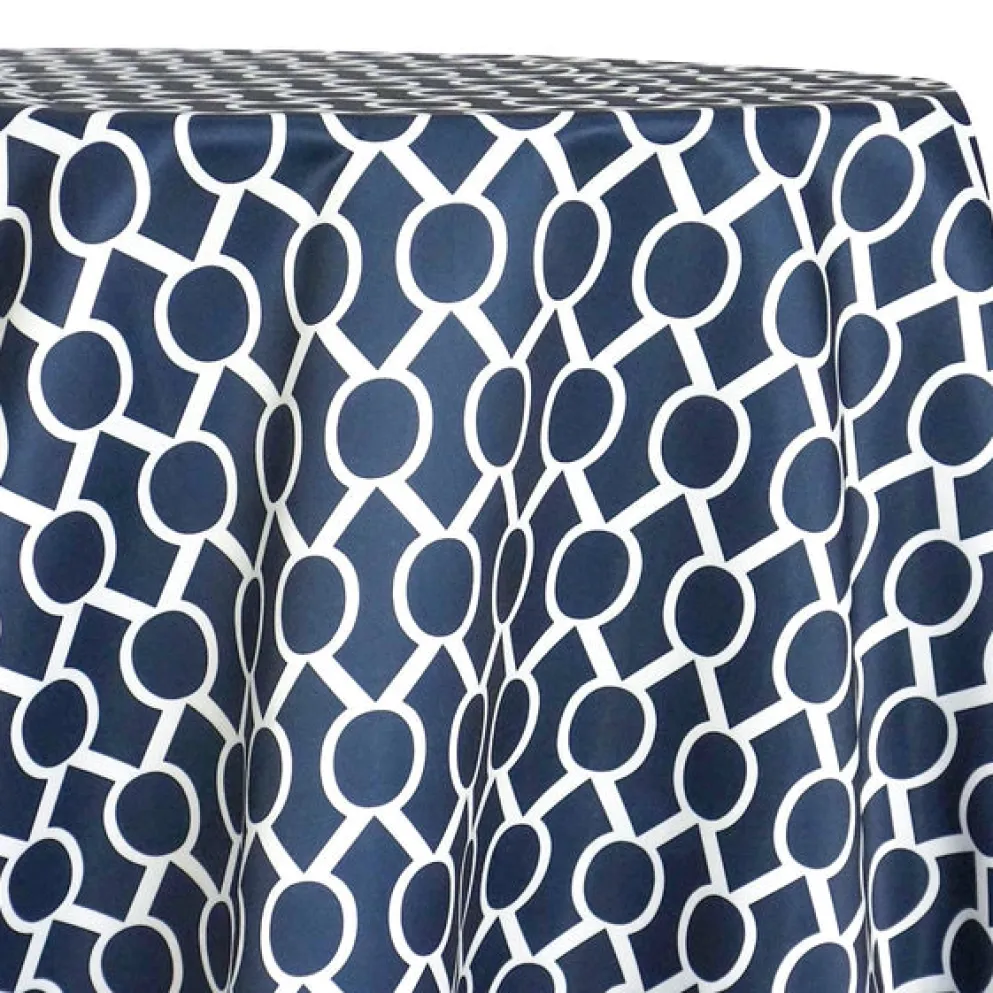 Halo Print (Lamour) Table Linen in Navy