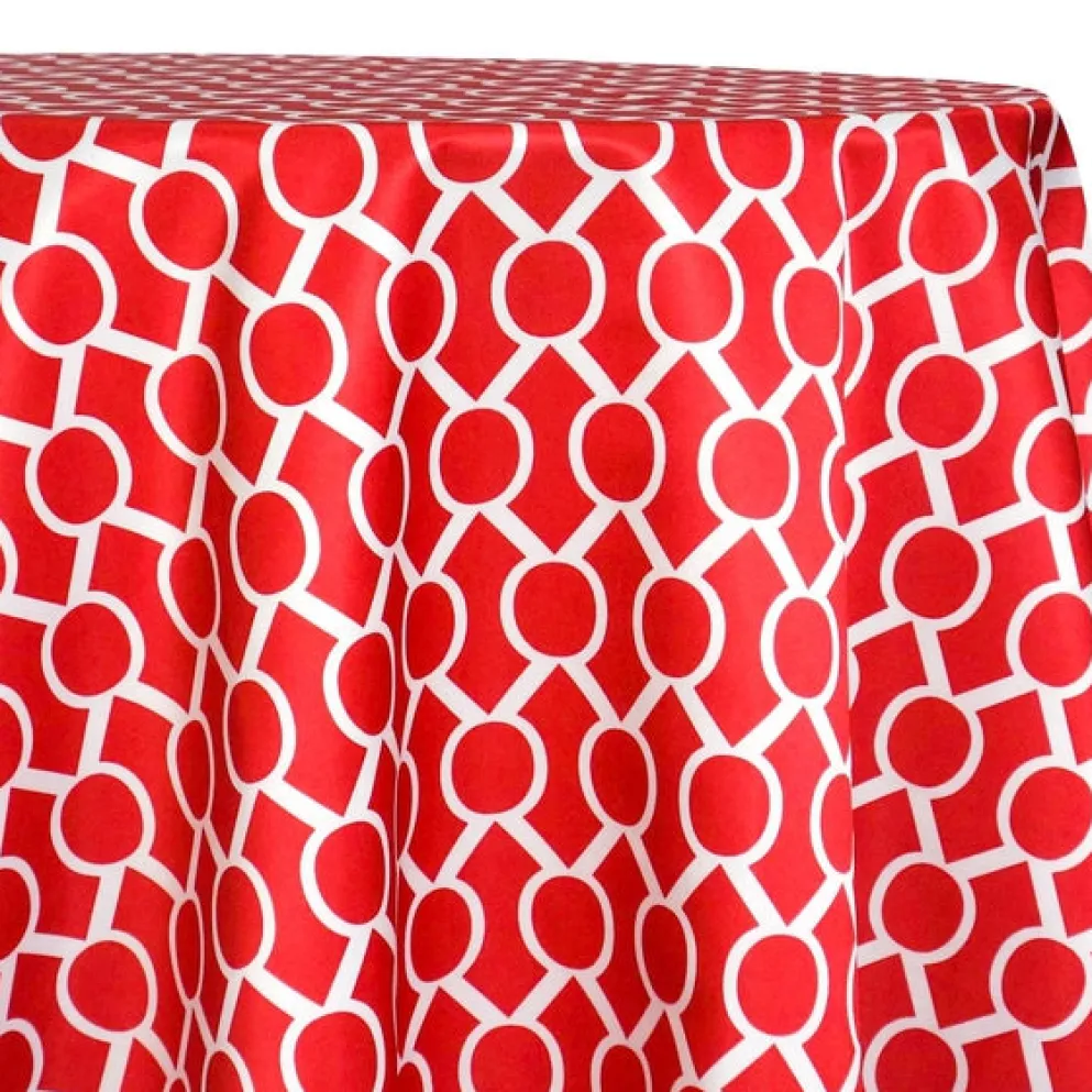 Halo Print (Lamour) Table Linen in Red