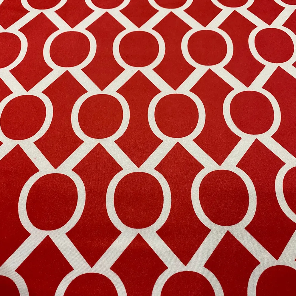 Halo Print (Lamour) Table Linen in Red