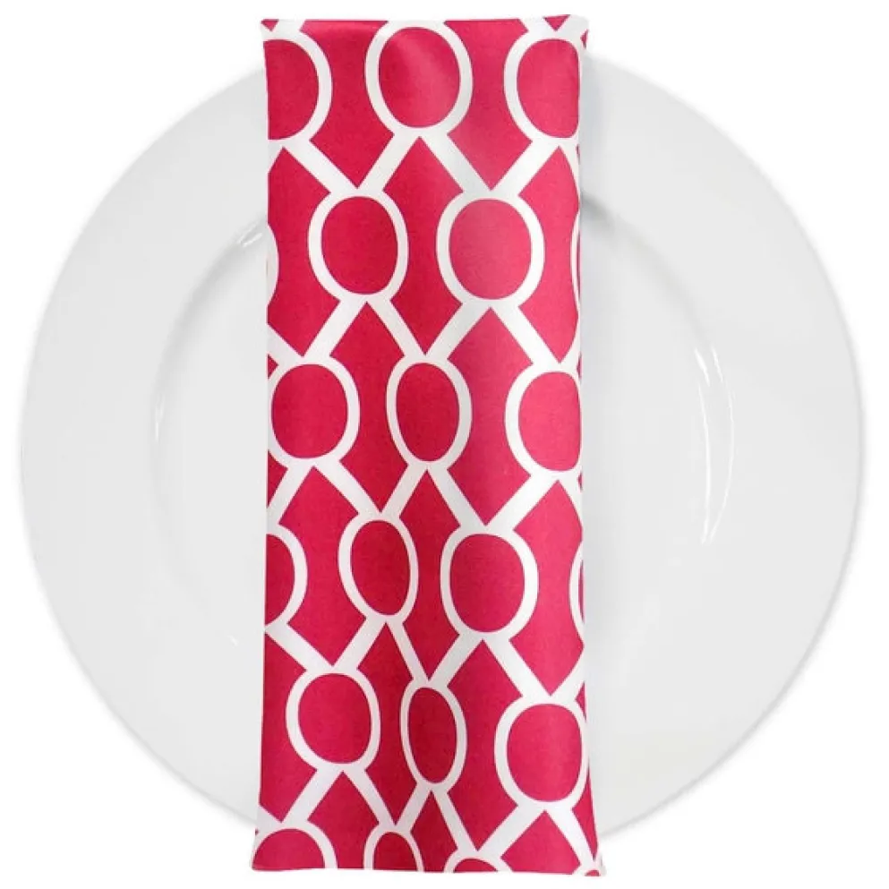 Halo Print (Lamour) Table Napkin in Fuchsia
