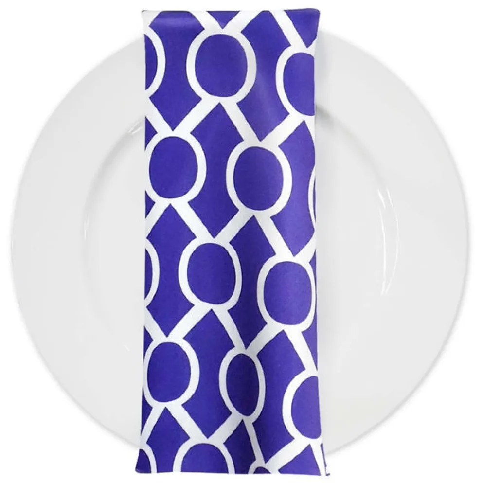 Halo Print (Lamour) Table Napkin in Purple