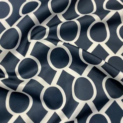 Halo Print (Lamour) Table Runner in Navy