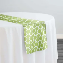 Halo Print (Lamour) Table Runner in Avocado