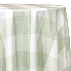Hampton Checker (Poly Print) Table Linen in Sage