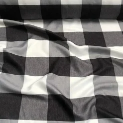 Hampton Checker (Poly Print) Table Runner in Black