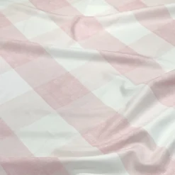 Hampton Checker (Poly Print) Table Runner in Dusty Rose