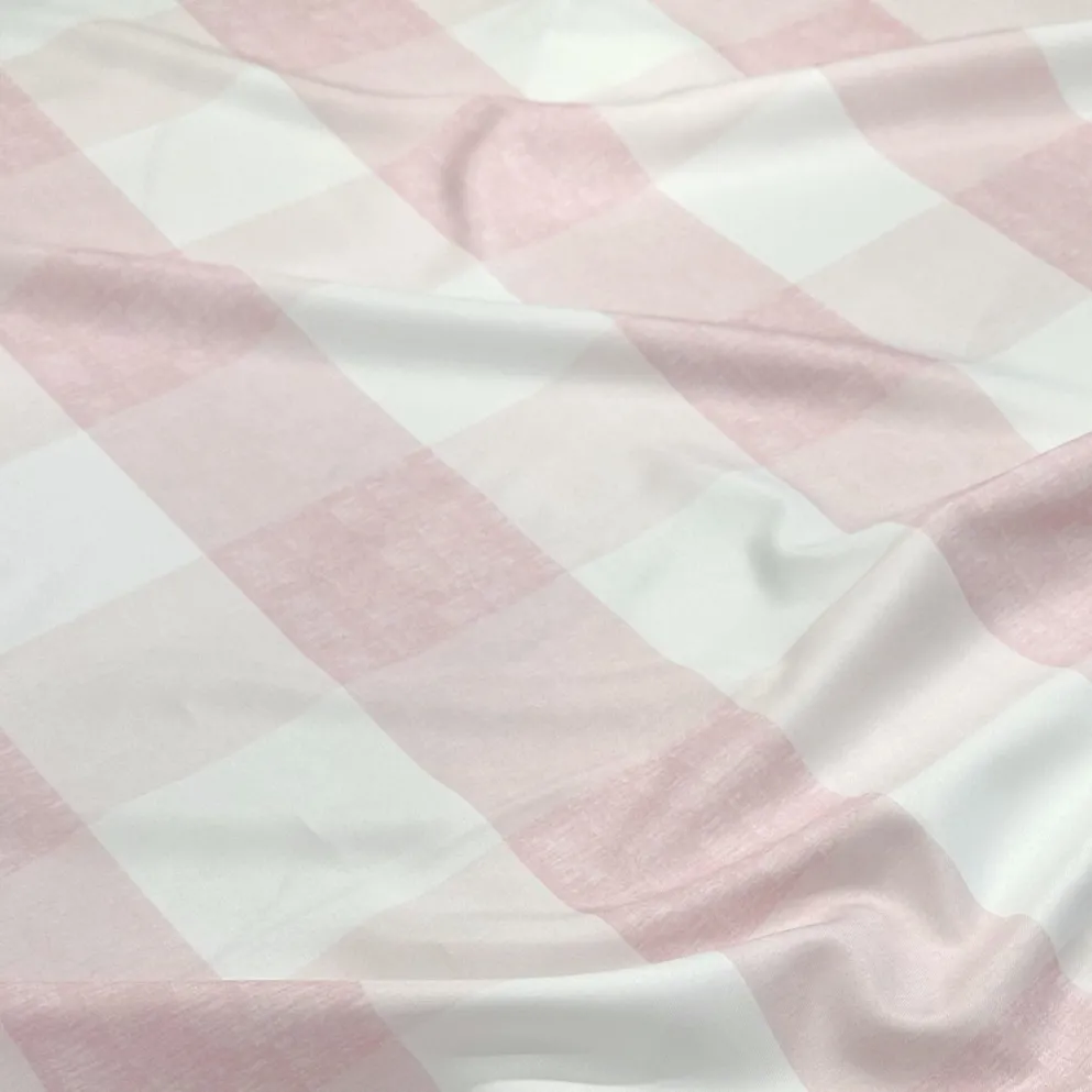 Hampton Checker (Poly Print) Table Runner in Dusty Rose