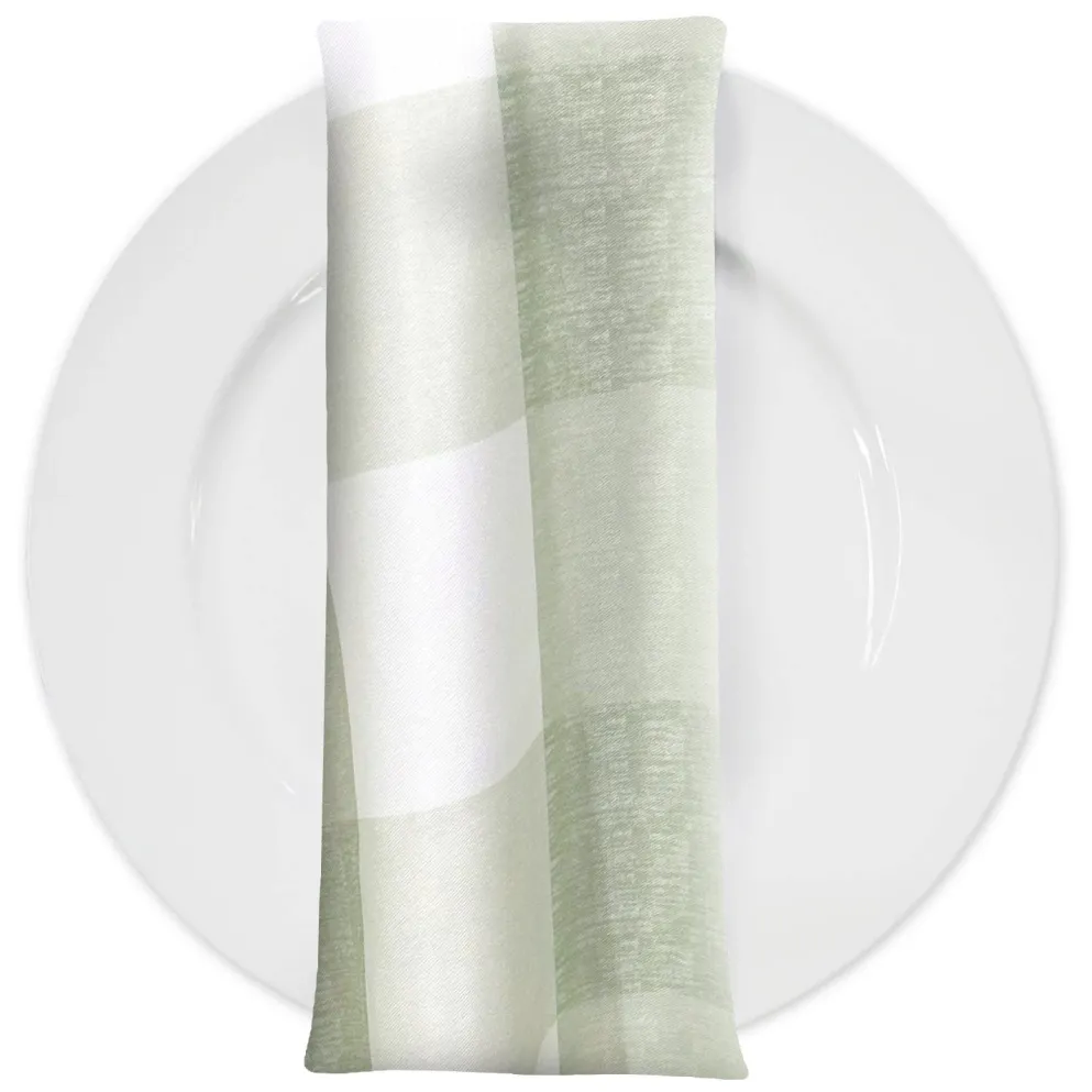 Hampton Checker (Poly Print) Table Napkin in Sage