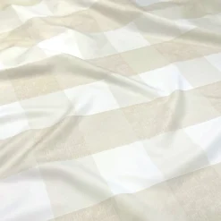 Hampton Checker (Poly Print) Table Runner in Taupe