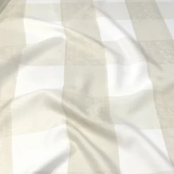 Hampton Checker (Poly Print) Table Runner in Taupe