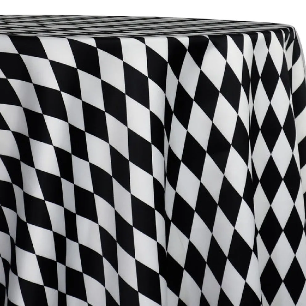 Harlequin Print (Lamour) Table Linen in Black