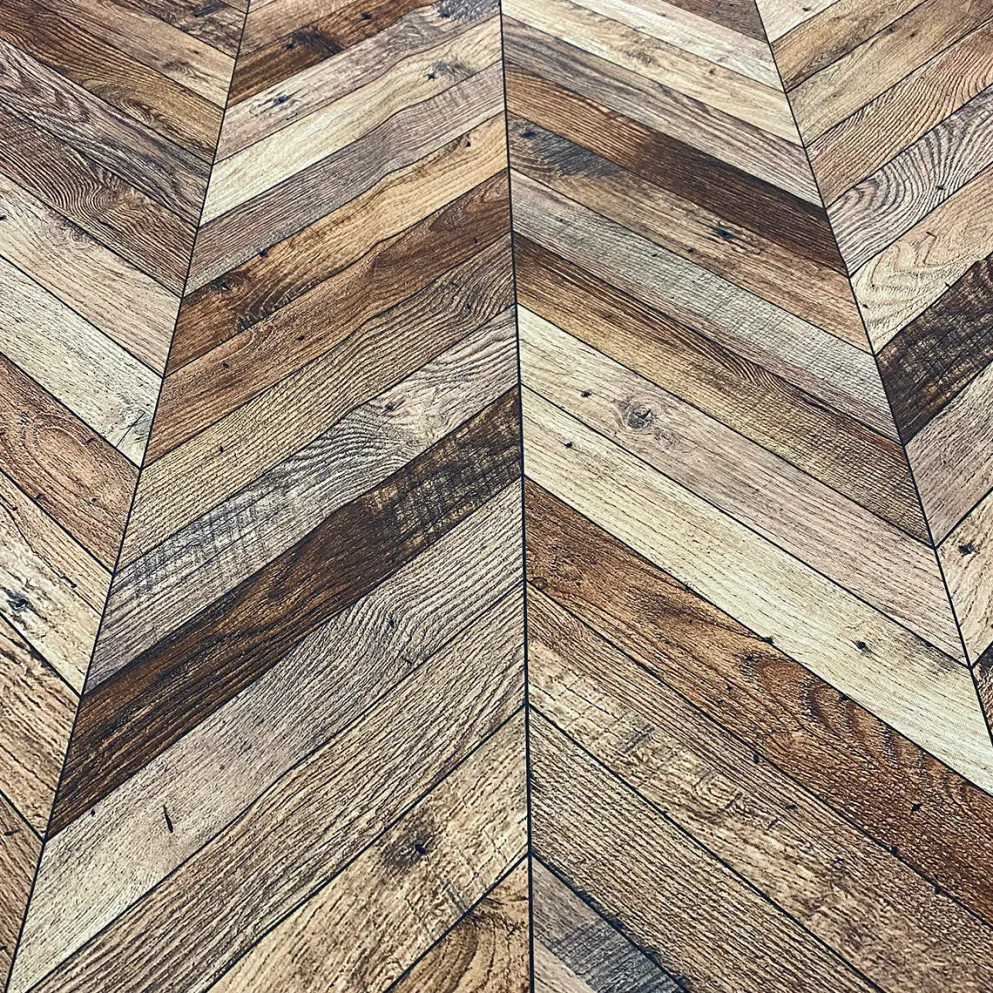 Herringbone (Poly Print) Table Runner in Natural