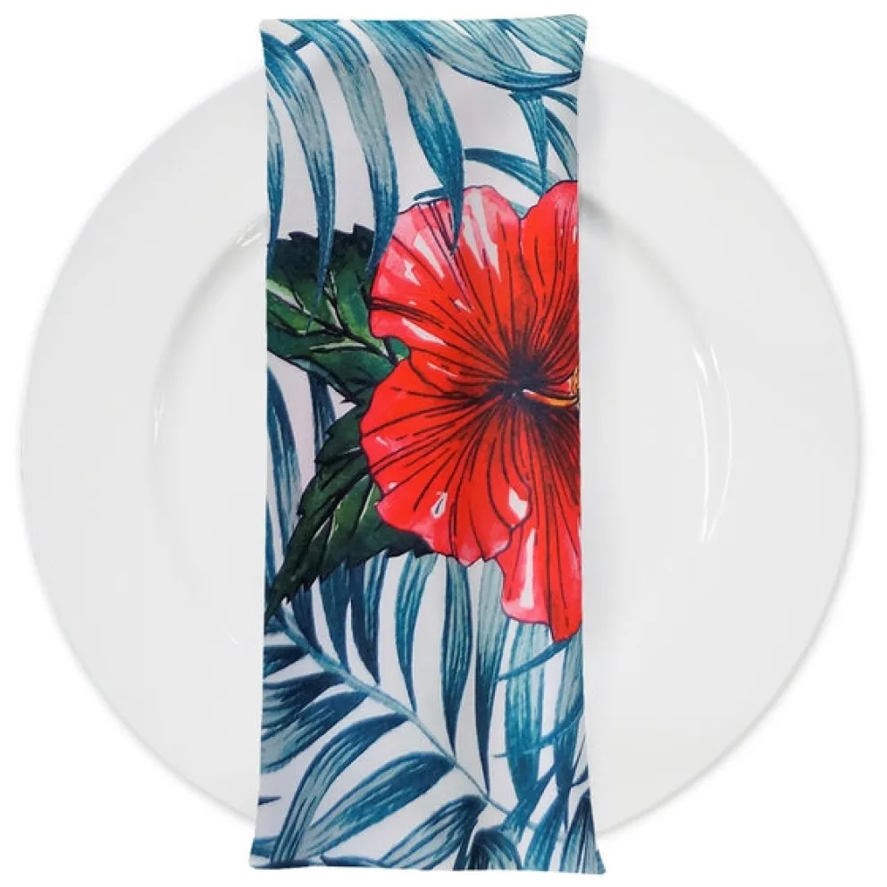 Hibiscus (Poly Print) Table Napkin in Hibiscus